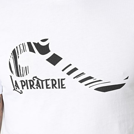 La Piraterie - Tee Shirt Octopus Blanc Noir