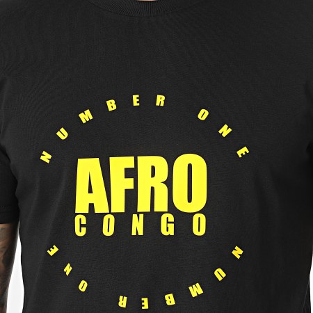 INNOSS'B - Tee Shirt Afro Congo Noir Jaune