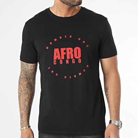 INNOSS'B - Tee Shirt Afro Congo Noir Rouge
