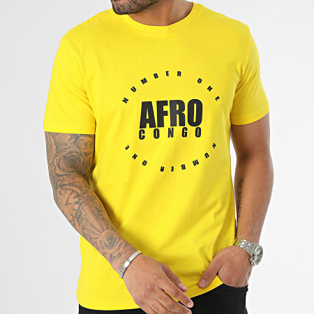 INNOSS'B - Tee Shirt Afro Congo Jaune Noir
