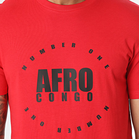 INNOSS'B - Tee Shirt Afro Congo Rouge Noir