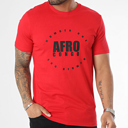 INNOSS'B - Tee Shirt Afro Congo Rouge Noir