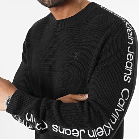 Calvin Klein - Maglione con nastro logato 3808 nero