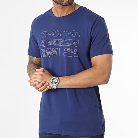 G-Star - Originals Tee Shirt Blu Reale