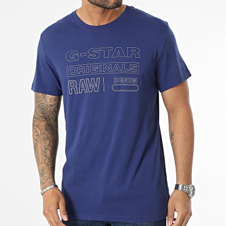 G-Star - Tee Shirt Originals Bleu Roi