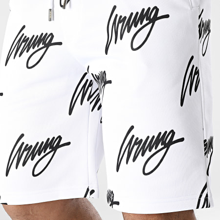 Wrung - Sign Jogging Shorts Blanco