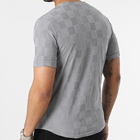 Classic Series - Camiseta oversize gris a cuadros