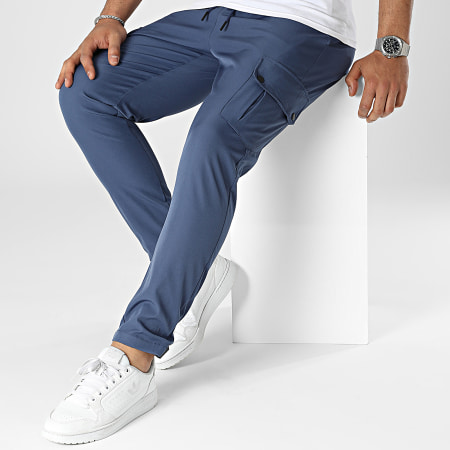Pantalon Cargo Homme Slim Fit - Bleu De Travail, Stretch, Multi-poches Pour Sport, Jogging, Extérieur