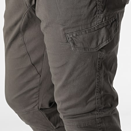 Indicode Jeans - Pantalón cargo Levi caqui oscuro