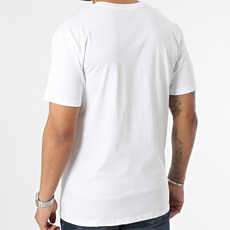 John H - Camiseta Bolsillo Blanco Beige