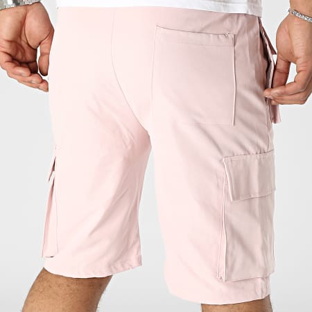 John H - Pantalones cortos cargo rosa claro