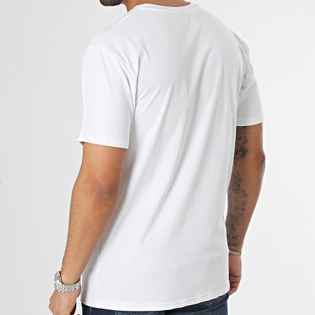 John H - Camiseta Bolsillo Blanco Gris