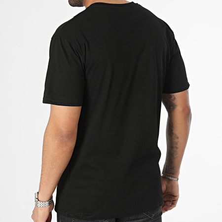 John H - T-shirt nera grigia con taschino