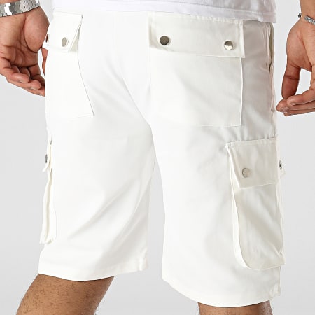 John H - Pantalones cortos cargo blancos