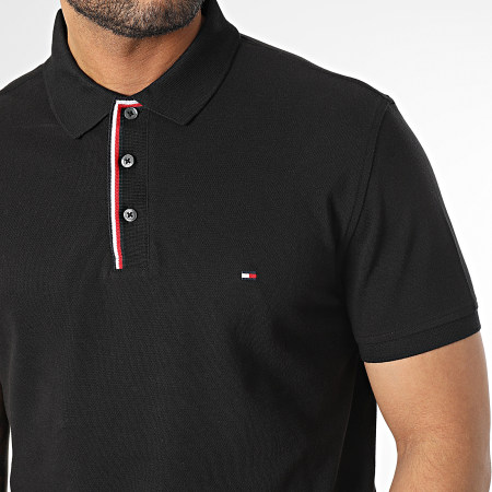 Tommy Hilfiger - Polo Manches Courtes Rwb Placket Tipping 1558 Noir