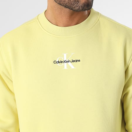 Calvin Klein - Monologo Sudadera cuello redondo 3434 Amarillo claro