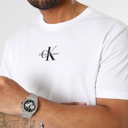 Calvin Klein - Tee Shirt Monologo Regular 3483 Blanc
