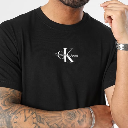 Calvin Klein - Tee Shirt Monologo Regular 3483 Noir