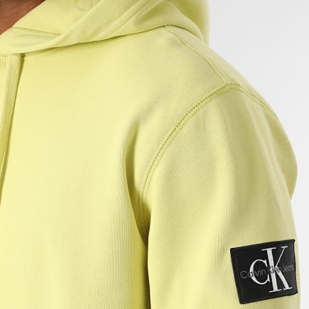 Calvin Klein - Felpa con cappuccio Badge 3430 Verde chiaro