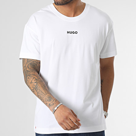 HUGO - Tee Shirt Linked 50493057 Blanc
