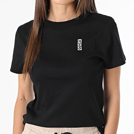 HUGO - Camiseta clásica de mujer 50495095 Negro