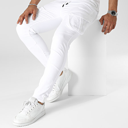 KZR - Pantalones cargo blancos