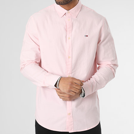 Tommy Jeans - Chemise Manches Longues Classic Oxford 5408 Rose