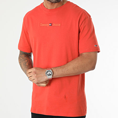 Tommy Jeans - Tee Shirt Classic Small Text 6825 Orange