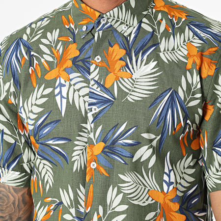 Armita - Camisa de manga corta floral verde