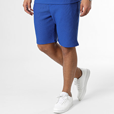 MTX - Conjunto de camiseta y pantalón corto azul royal