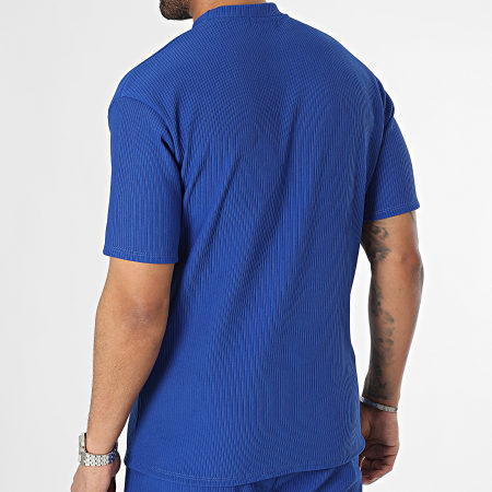 MTX - Conjunto de camiseta y pantalón corto azul royal