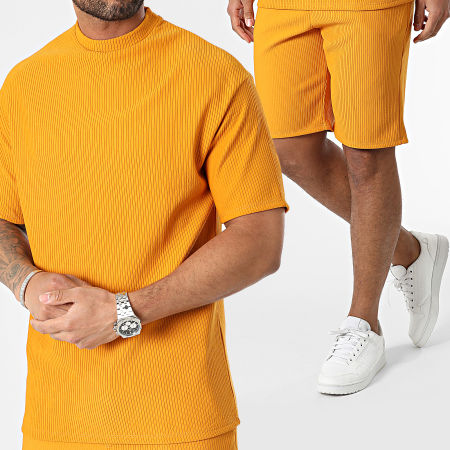 MTX - Set di maglietta e pantaloncini da jogging giallo senape