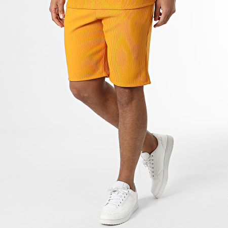MTX - Conjunto de camiseta y pantalón corto amarillo mostaza
