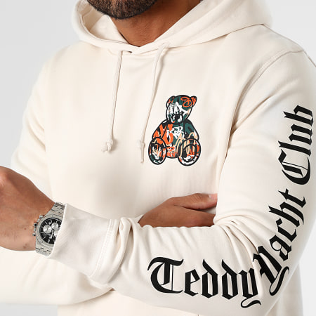 Teddy Yacht Club - Felpa con cappuccio Essentials Art Series Arancione Beige