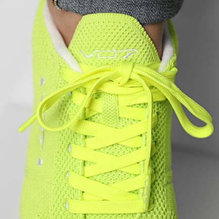 VO7 - Sneakers Milan in maglia giallo fluo