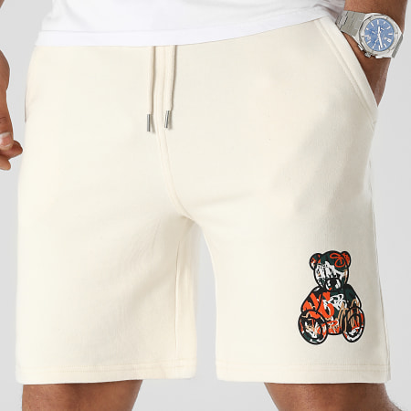 Teddy Yacht Club - Essentials Art Series Pantalón Corto Naranja Beige Moteado