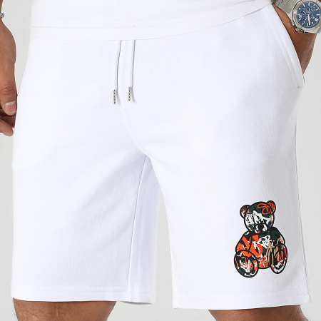 Teddy Yacht Club - Essentials Art Series Pantalón Corto Naranja Blanco