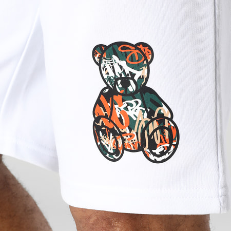 Teddy Yacht Club - Short Jogging Essentials Art Series Orange Blanc