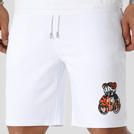 Teddy Yacht Club - Short Jogging Essentials Art Series Orange Blanc