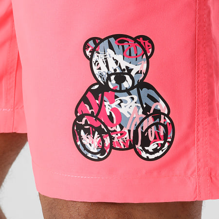 Teddy Yacht Club - Pantaloncini da bagno Essentials Art Series rosa fluo