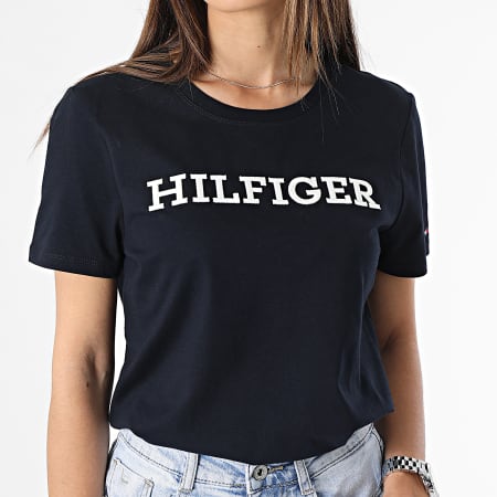 Tee shirt tommy hilfiger femme bleu marine on sale