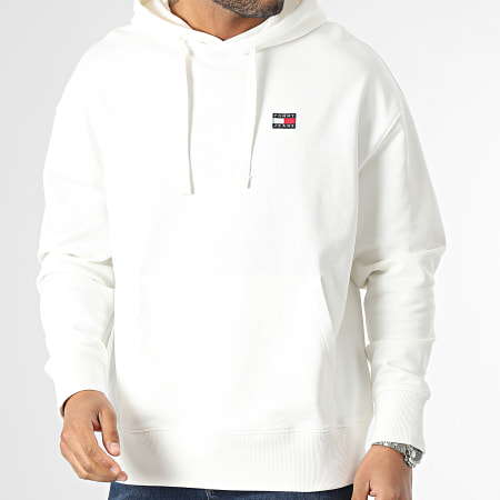 Tommy Jeans - Sweat Capuche Relax Badge 6369 Blanc