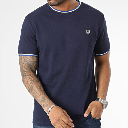 T-shirt Alain Manoukian Bleu Marine Taille S - Occasion Très Bon état, Motif Floral