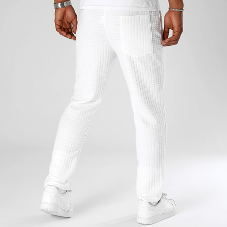LBO - Cuadrado 0280 Pantalón de chándal texturizado blanco