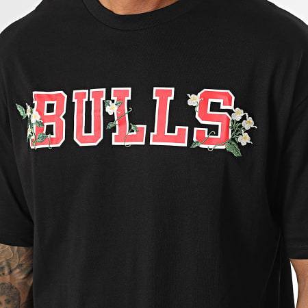 New Era - NBA Floral Gráfico Chicago Bulls Camiseta 60357043 Negro