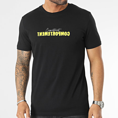 Comportement - Tee Shirt Yellow Noir Jaune