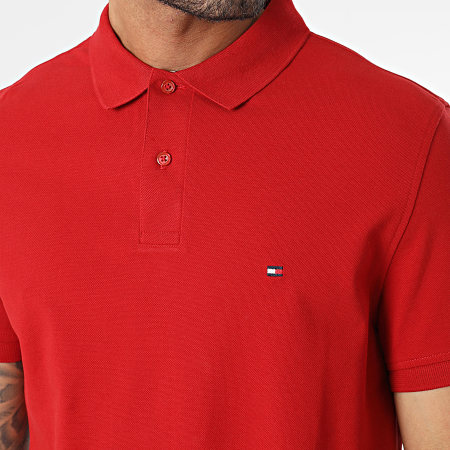 Tommy Hilfiger - Polo Manches Courtes Flag Under Placket 1684 Rouge