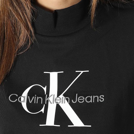 Calvin Klein - Camiseta Archival Monologo 2130 Negra de Mujer