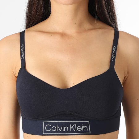 Calvin Klein - Sujetador de mujer QF6770E Azul marino