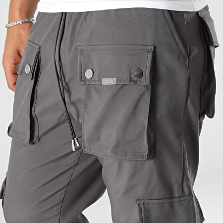 Ikao - Pantalones Cargo Gris Carbón
